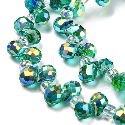 Electroplate Transparent Glass Beads Strands EGLA-P052-01A-AB06-1