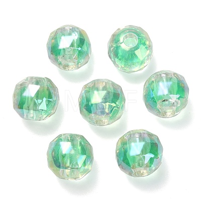 UV Plating Transparent Acrylic European Beads OACR-F004-03A-1