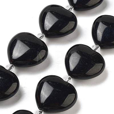 Natural Obsidian Beads Strands G-C150-A30-01-1