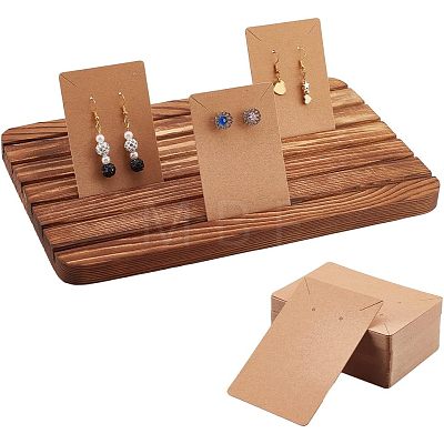  1Pc Wooden Card Display Base DIY-NB0007-76-1