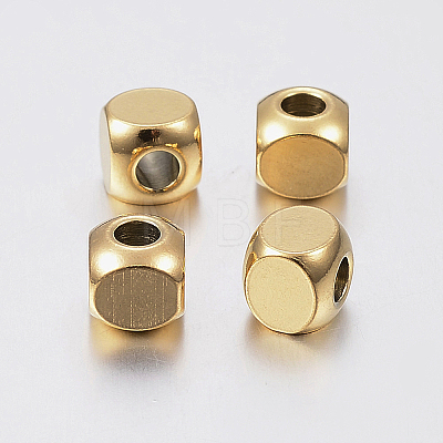 Ion Plating(IP) 304 Stainless Steel Beads X-STAS-F135-07G-6x6mm-1