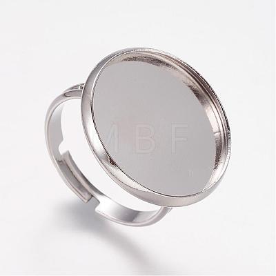 Adjustable Brass Ring Shanks KK-B021-P-FF-1