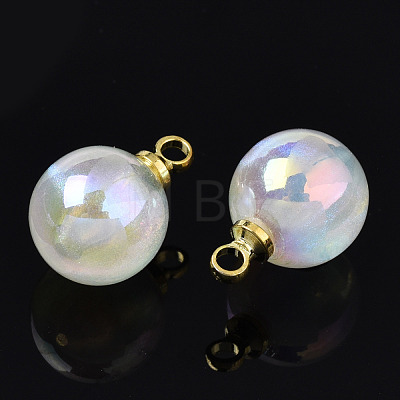 ABS Plastic Imitation Pearl Charms PACR-T015-01A-1