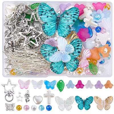 DIY Butterfly Keychain Making Kits DIY-SC0033-73-1