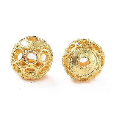 Rack Plating Brass Beads KK-S377-07G-1