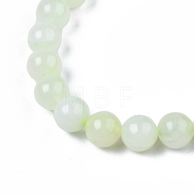 Natural New Jade Beaded Stretch Bracelets BJEW-Q692-44-8mm-1