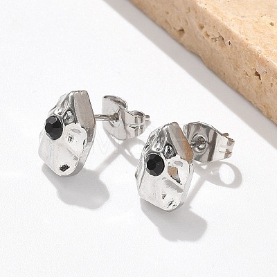 304 Stainless Steel Stud Earrings EJEW-F361-08P-1