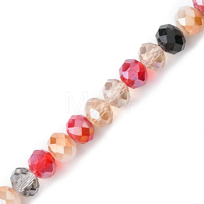 Electroplate Glass Beads Strands EGLA-YW0002-E04-1