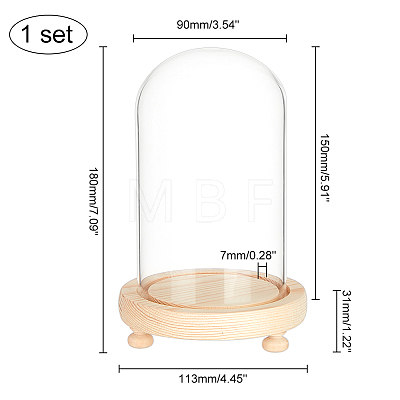 Glass Dome Cover AJEW-WH0312-39-1