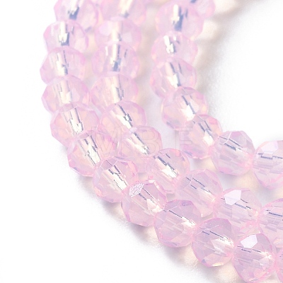 Baking Paint Transparent Glass Beads Strands X-DGLA-A034-J4MM-D09-1