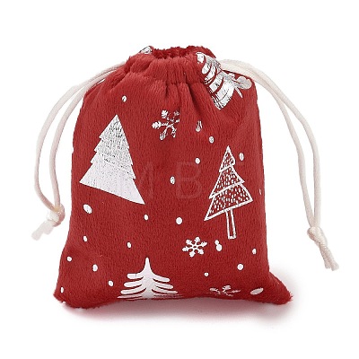 Silver Stamping Christmas Velvet Storage Bags ABAG-Q053-01A-01C-1