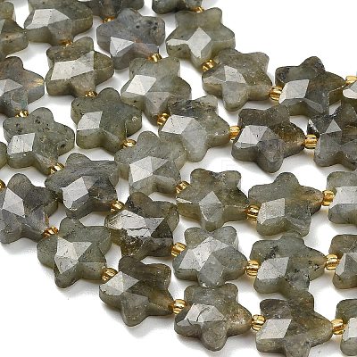 Natural Gray Labradorite Beads Strands G-L657-A02-01-1