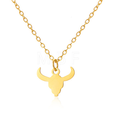 304 Stainless Steel Animals Pendant Necklaces for Unisex FS-WG64CAD-01-1