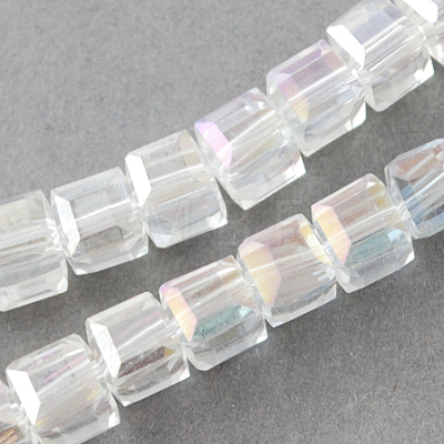 Electroplate Glass Beads Strands LS-EGLA-R030-6x6mm-20-1