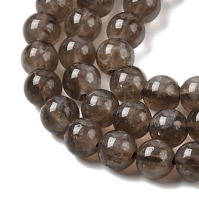 Natural Smoky Quartz Beads Strands X-G-B167-A09-6mm-1