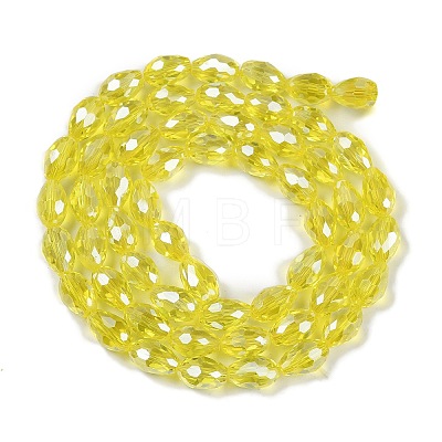 Transparent Electroplate Glass Beads Strands EGLA-N013-T6mm-B26-1