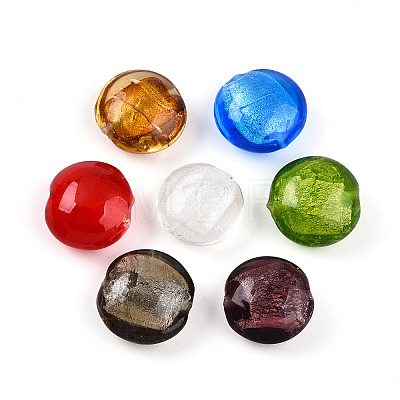 Handmade Silver Foil Glass Beads SLF20mmY-M-1