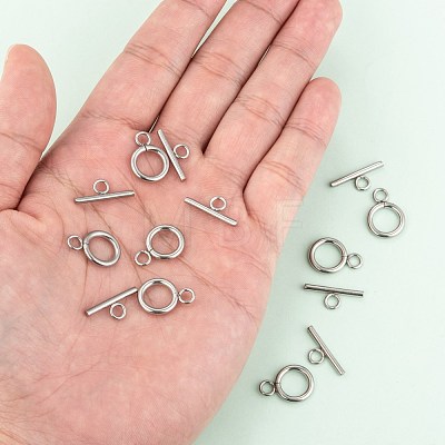 304 Stainless Steel Toggle Clasps X-STAS-F114-04P-B-1