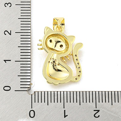 Brass Micro Pave Cubic Zirconia Pendants FIND-Z023-03A-1