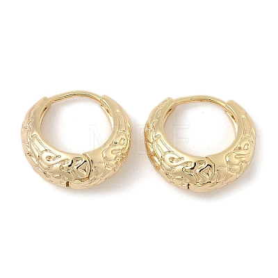 Brass Hoop Earrings EJEW-D320-16G-1