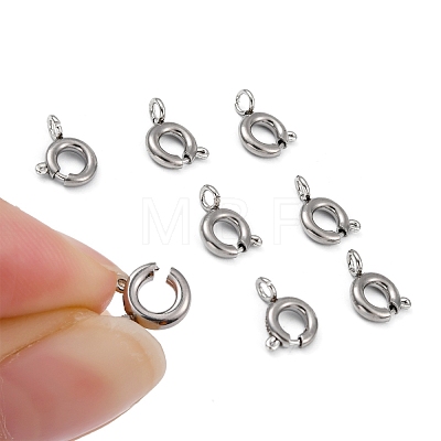 304 Stainless Steel Spring Ring Clasps STAS-R065-25-1