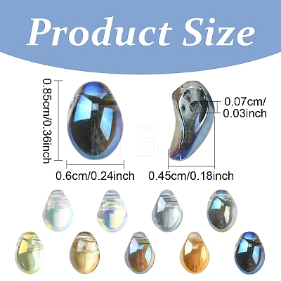100Pcs Electroplate Glass Beads EGLA-YW0005-27A-1