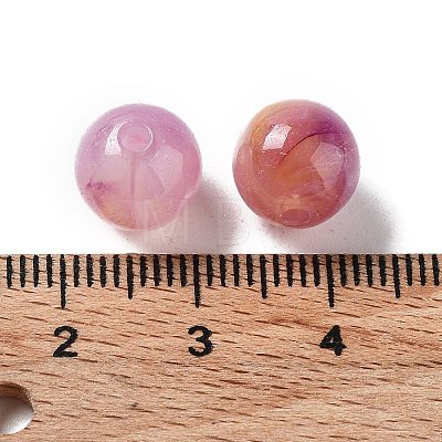 Acrylic Imitation Gemstone Beads X-OACR-R029-10mm-21-1