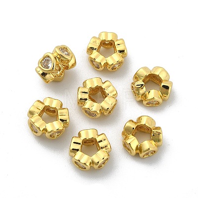 Brass Rhinestone Beads KK-P232-18G-1