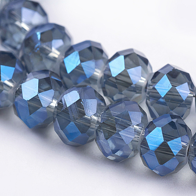 Electroplate Glass Beads Strands EGLA-D020-8x5mm-59-1