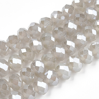 Electroplate Glass Beads Strands EGLA-A044-J6mm-A10-1