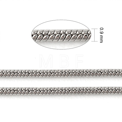 304 Stainless Steel Round Snake Chains CHS-K001-06-1