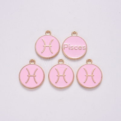 Alloy Enamel Pendants X-ENAM-S124-01B-09H-1