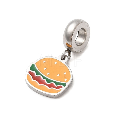 304 Stainless Steel Enamel European Dangle Charms STAS-D153-05A-P-1