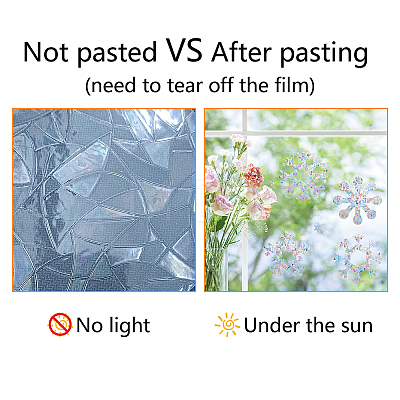 Waterproof PVC Colored Laser Stained Window Film Adhesive Stickers DIY-WH0256-094-1