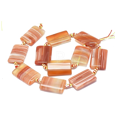 Natural Banded Agate/Striped Agate Beads Strands G-L544-044-1