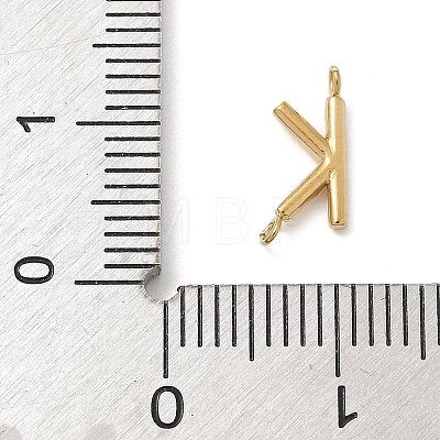 304 Stainless Steel Letter Connector Charms STAS-M108-01G-11-1