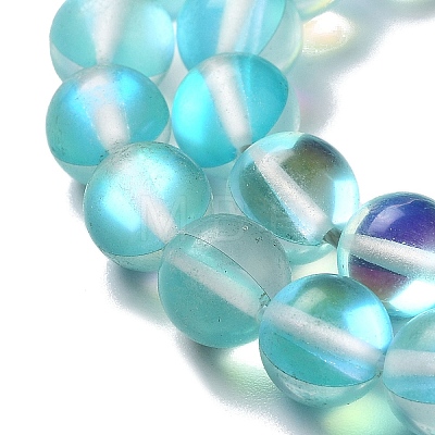 Synthetic Moonstone Beads Strands G-P528-J02-17-1