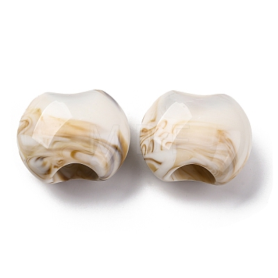 Two Tone Opaque Acrylic Beads OACR-Z025-02A-1