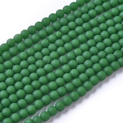 Frosted Opaque Glass Bead Strands FGLA-G002-A-1