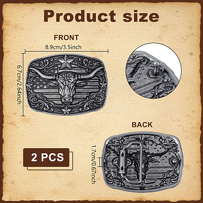 2Pcs Zinc Alloy Smooth Buckles FIND-NB0007-31A-01-1