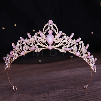 Alloy Rhinestone Crown Hair Bands for Woman Girls PW-WGB2F57-21-1