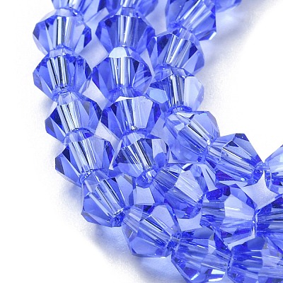 Transparent Electroplate Glass Beads Strands GLAA-F029-3mm-C07-1