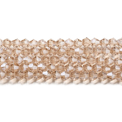 Transparent Electroplate Glass Beads Strands LS-GLAA-F029-3mm-C12-1