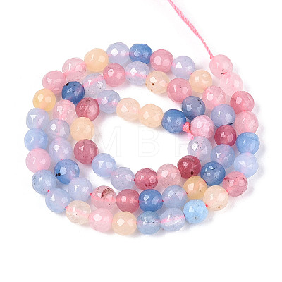Dyed Natural White Jade Beads Strands G-T139-6mm-60-05-1