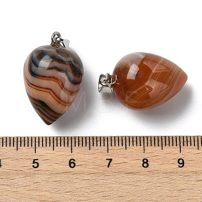 Natural Banded Agate Pendants GG-K002-13K-1