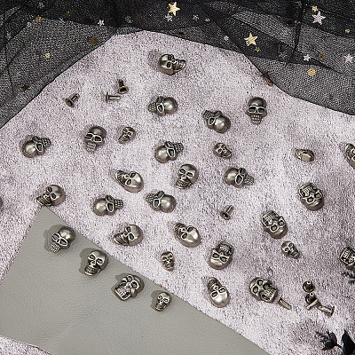 48Pcs Alloy Studs Rivets FIND-FH0011-42B-1