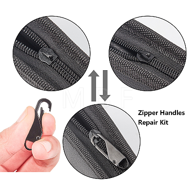 Zinc Alloy Replacement Zipper Pull Tabs PALLOY-PH0013-33-1