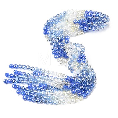 Electroplate Glass Beads Strands EGLA-D300-06-8mm-21-1