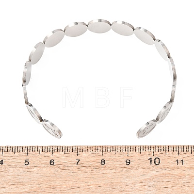 Halloween 201 Stainless Steel Cuff Bangles for Women BJEW-T024-01H-P-1