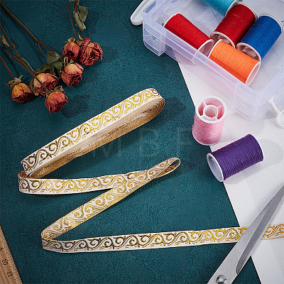7M Ethnic Style Polyester Ribbon OCOR-WH0085-21-1